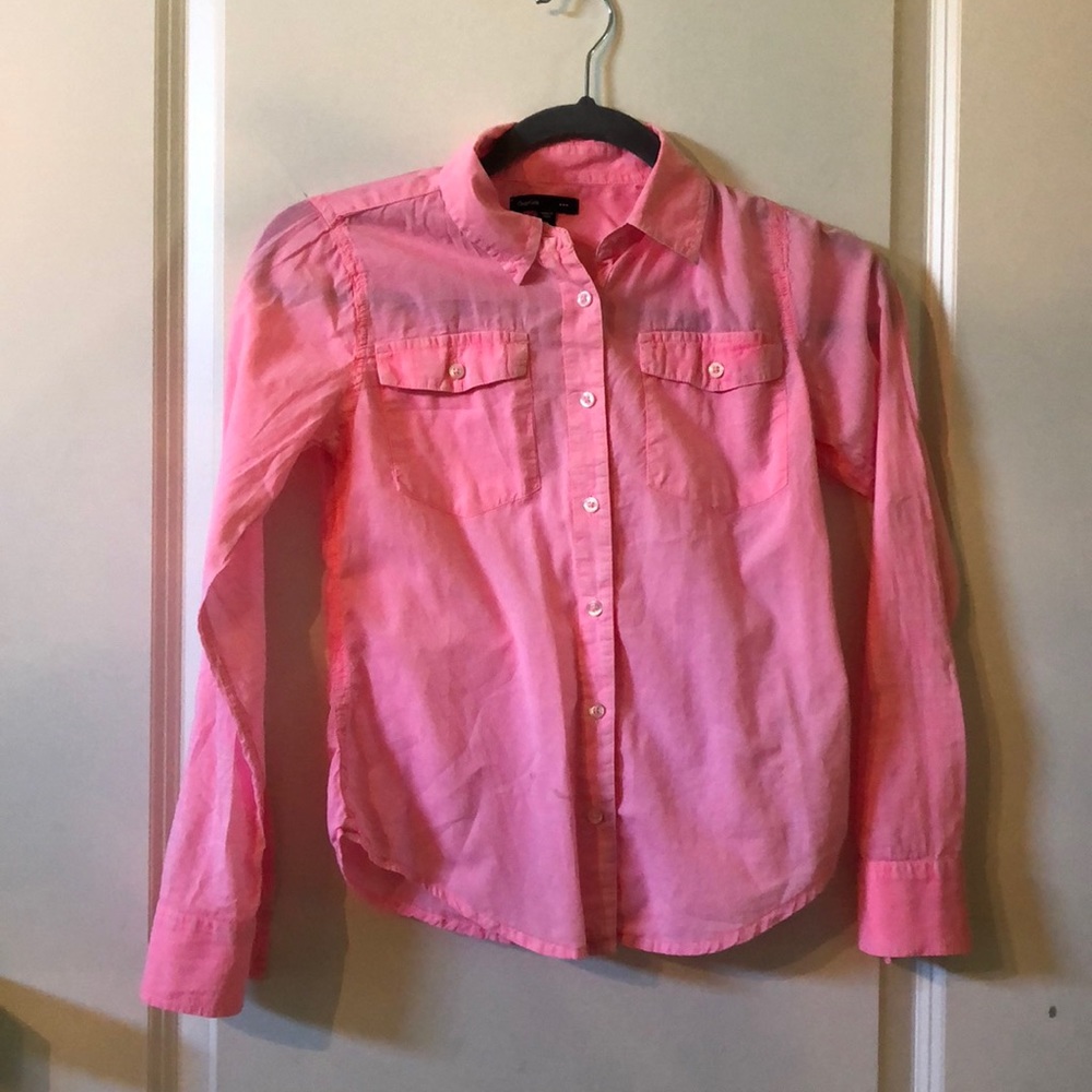hot pink button up